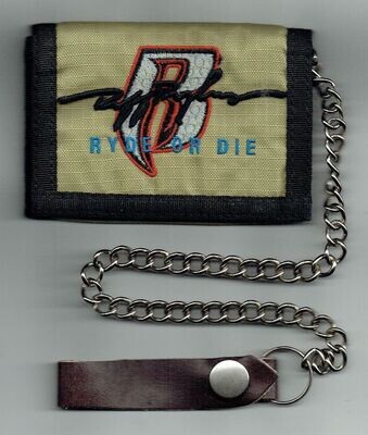Porte Feuille Tissus - Déco Ryde or Die Dimension 8x12x1.5 cm