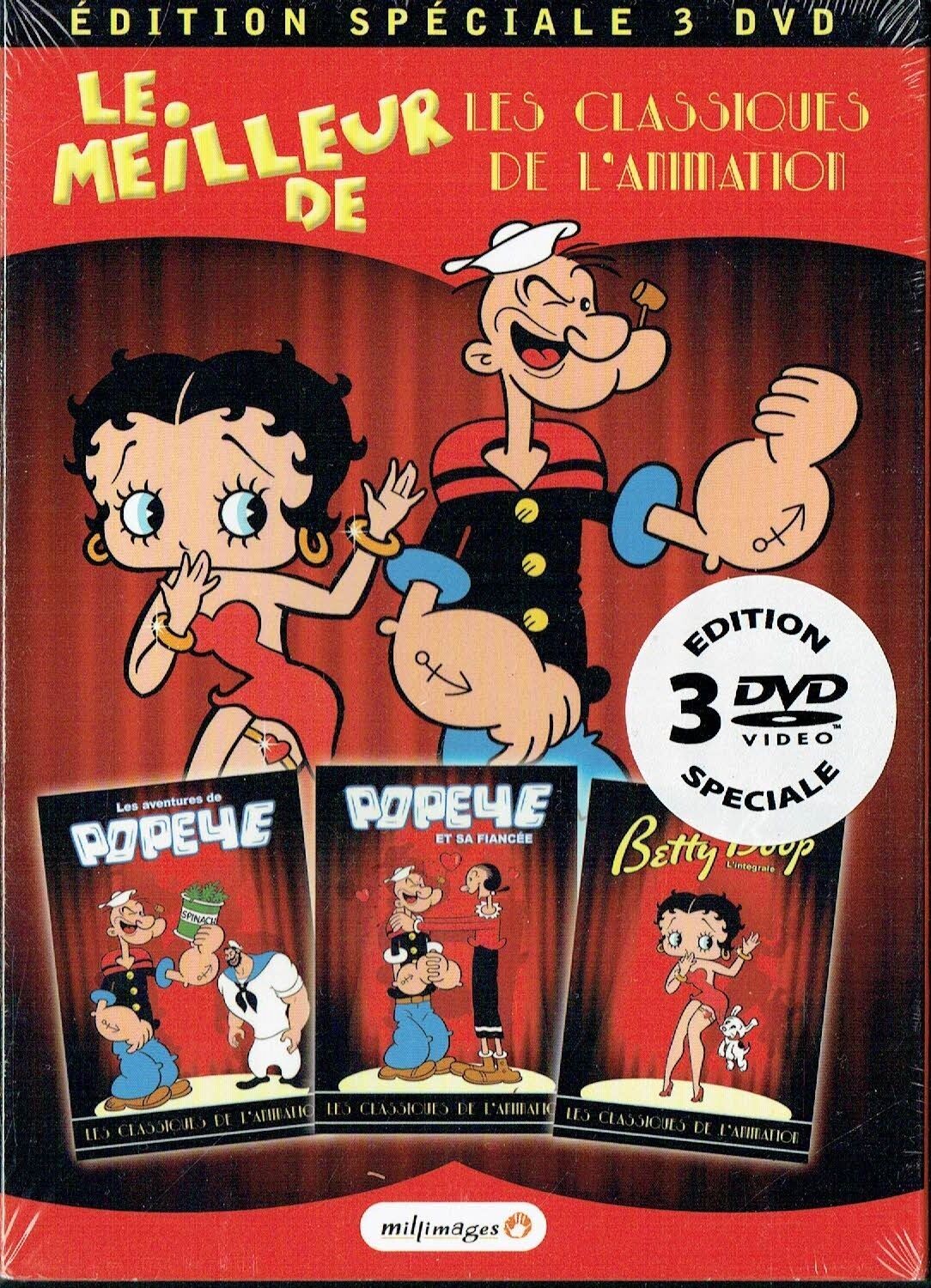 Le Meilleur de Popeye, en 24 Épisodes sur 2 DVD et Betty Boop en 17 Épisodes sur 1 DVD. Retrouvez Cette Petite Brunette et ce Super Héros dans leurs Aventures Mythiques.