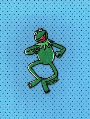 Patch/Écusson Broderie à Coudre - Disney "Muppets" la Grenouille de Couleur Verte, Dimension  9.5 x 6 cm