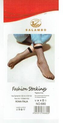 Fashion Fantaisie "Paire de Chaussette" de Couleur Noir en Style Petit Maille - Pour un Look Rock Salambo
