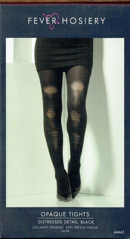 Collant Sexy Noir Avec Détails Vieillis - Fever Hosiery