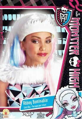 Perruque "Abbey Bominable" en Blanc Argentés - A Votre Déguisement avec  Votre Personnage People des "Monster High"