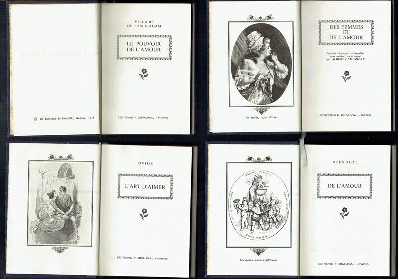 Des Mini Livres, Raconte, l'Histoire de l'Amour en Quatre volume, Réalisé d'après les Maquettes Originales des Editions de Crémille, Genève,