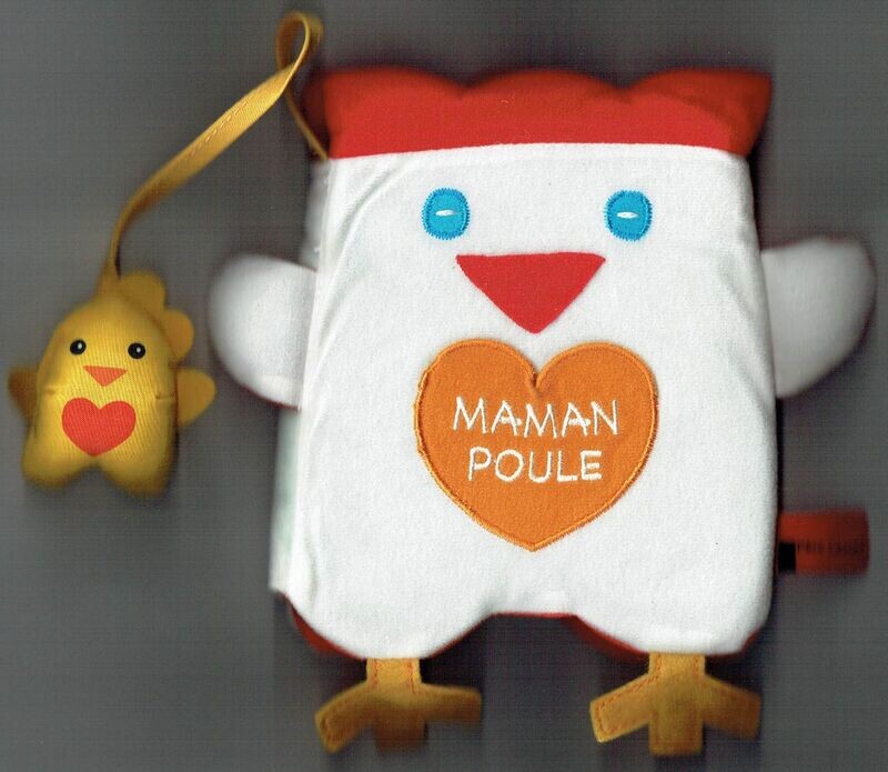 Mon Livre en Tissu - Maman Poule - Mon Doudou - 19 x 19 x 6 cm Mon Livre en Tissu - Maman Poule - Mon Doudou - 19 x 19 x 6 cm
