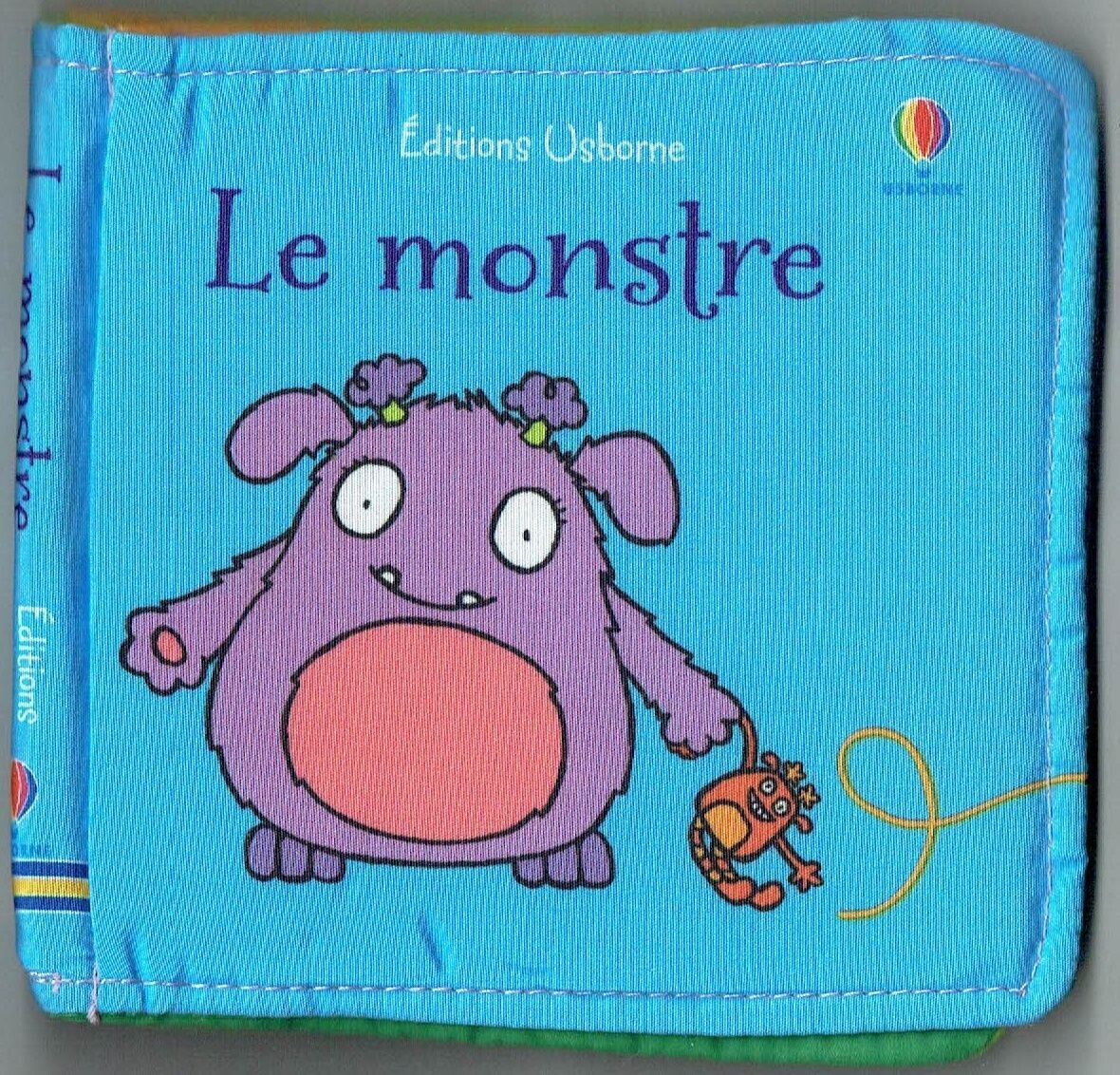 Mon Livre en Tissu - Le Monstre - Mon Doudou - 13 x 13 cm