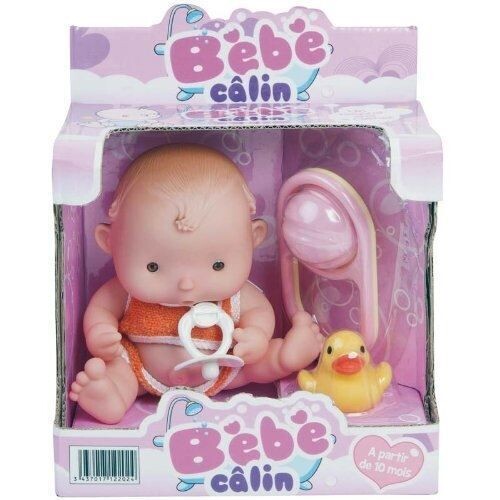 Bébé Gros Bidou et ses Jouets - Habit Orange avec Biberon, Canard, Hochet, -  Hauteur 18 cm