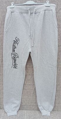 Pantalon de Survêtement de Couleur "Gris Clair" de la Marque "KR=Kustom Républic" - Impression du Logo "KR" en Taille 48/50 cm
