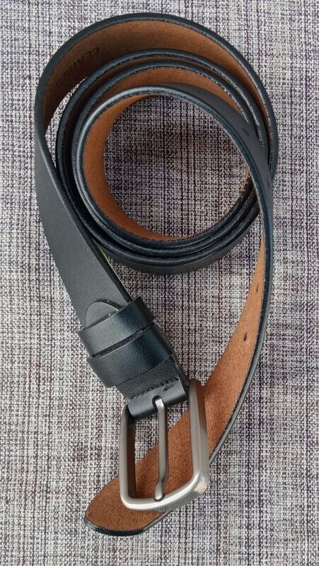 Ceinture Cuir  Noir "" - Longueur de 105 cm, Largeur 3.5 cm