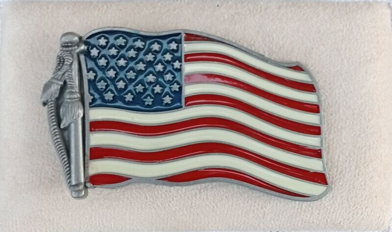 Boucle de Ceinture - Design "Drapeau Américain" - Pour 4 cm de Large