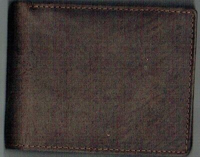 Porte-Feuille  Couleur Unique Marron Vieilli - Cuir de Vachette - RFID Horizontal