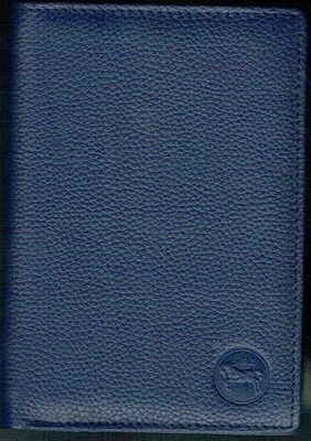 Porte-Feuille 800 "Grand Format", De Couleur Bleu, Cuir de Vachette - Système RFID Anti-Transfère CB, Vertical