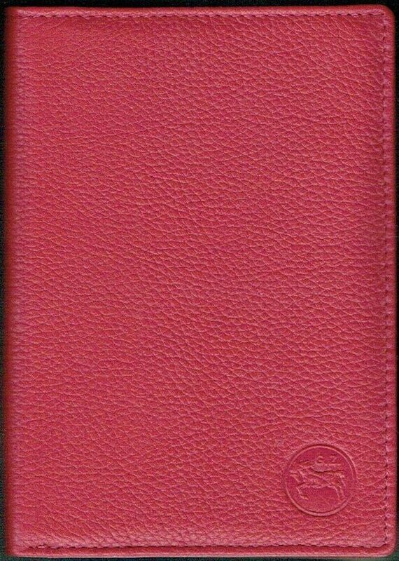 Porte-Feuille 800 "Grand Format", De Couleur Rose Fuchsia, Cuir de Vachette - Système RFID Anti-Transfère CB, Vertical