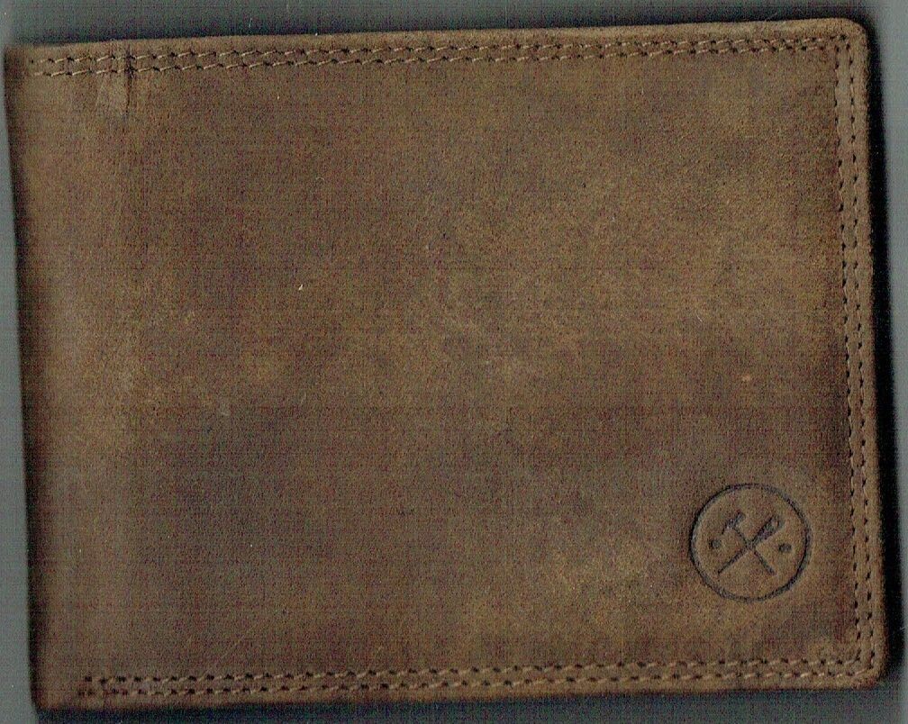 PorteFeuille Idaho H & S - Cuir de Bœuf - Camel Vieilli - RFID Horizontal