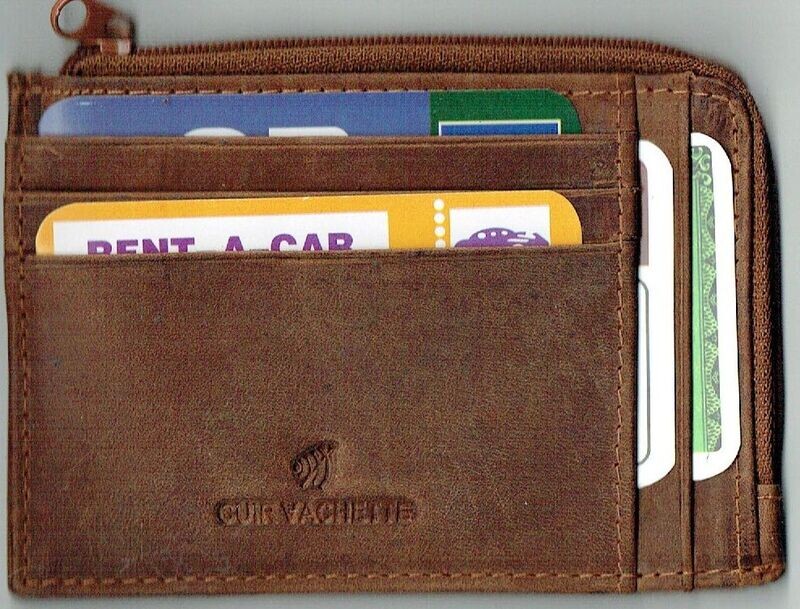 Porte-Monnaie 118 "Le Plat à Cartes" - Cuir Vachette - Camel Vieilli