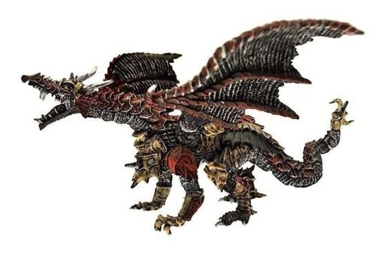 Figurine Plastoy - Un Dragon de Couleur Marron en Posture sur ses quatre  Pattes prêt à Bondir