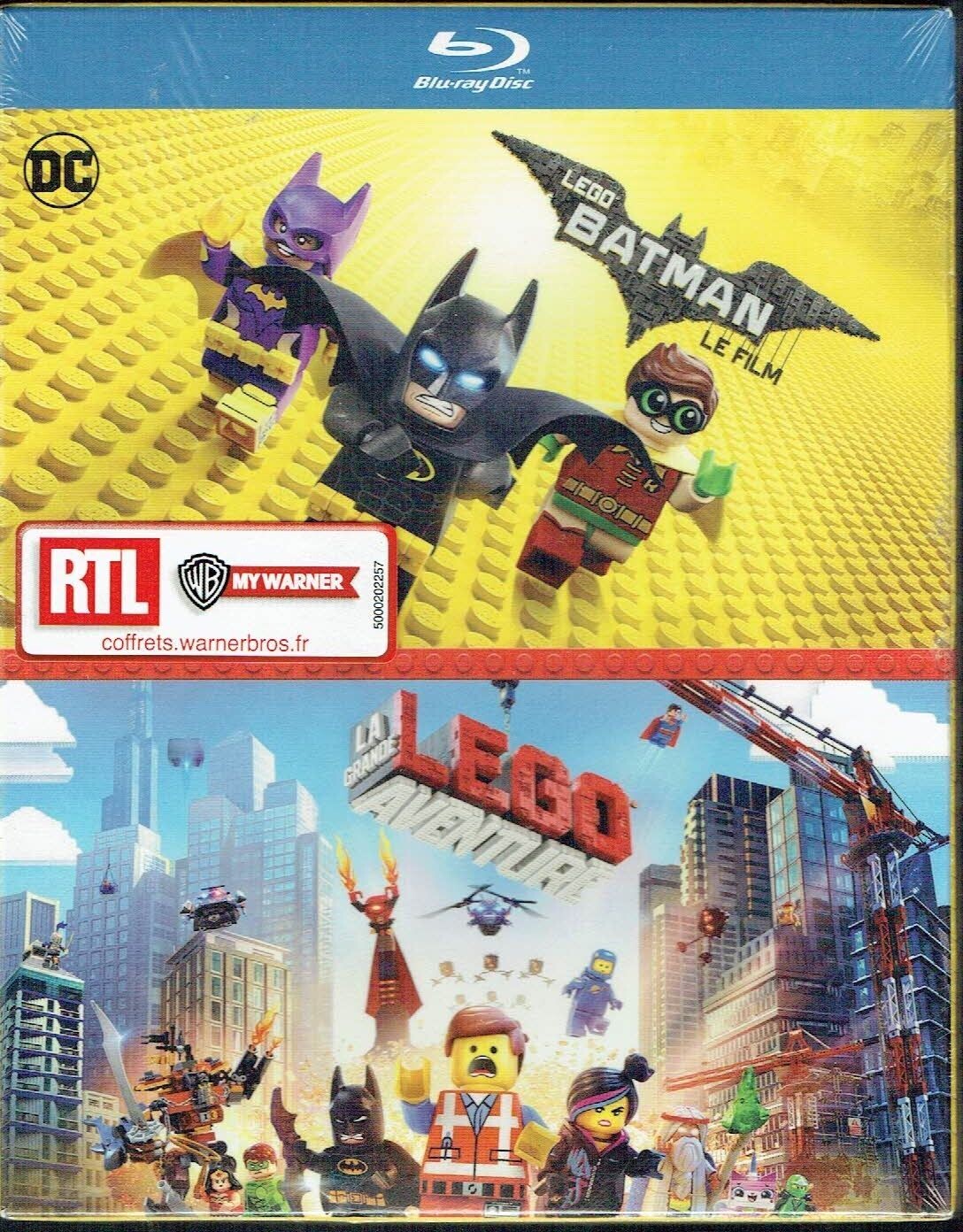 Coffret Warnerbros DC Comics LEGO - Deux Films D'Animation ; Lego Batman le Film et Lego la Grande Aventure Batman sur 2 Blu-Ray