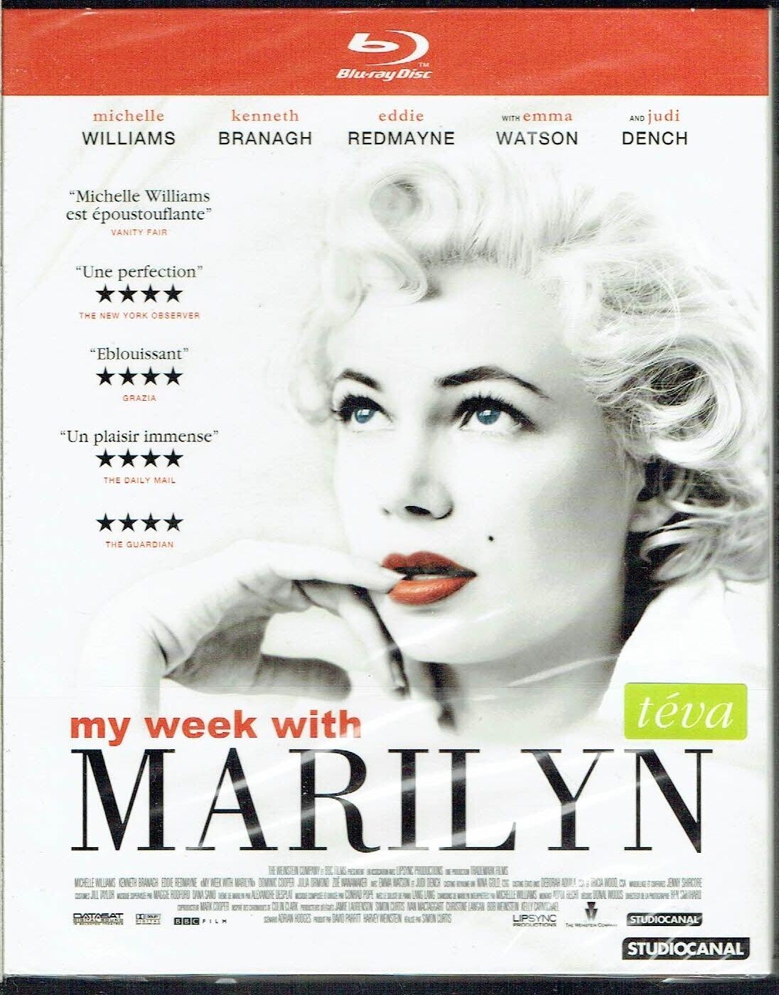 La Mythique "Marilyn Monroe" Période 1956 à Londres, "My Week With" Comme Vous ne l'Avez Jamais Vue - 1 BluRay