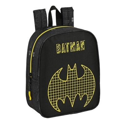 Sac à dos DC COMICS "Batman" Noir avec Logo Batman écrit en Jaune - Dimension : 27x22x10 cm pour 9 Litres