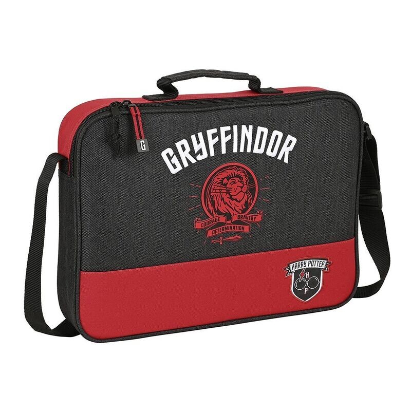 Ce Sac Bandoulière du Film "Harry Potter Friffindor" de Couleur Noir/Rouge avec son Logo pour une Dimension : 38x28x6 cm