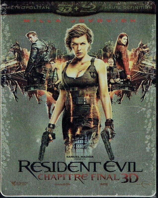 Coffret Métal "Résident Evil" "Chapitre Final 3D" - De l'Action Non-Stop, Édition Collector 2 Disques un Blu-Ray HD 3D + Blu-Ray HD & les Suppléments en Bonus