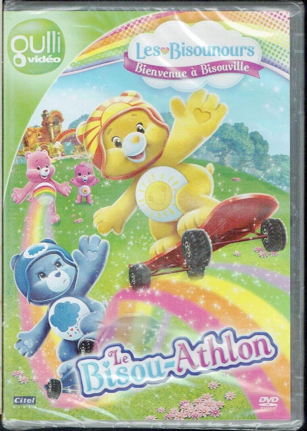 Les Bisounours, Bienvenue à "Bisouville, Le Bisou-Athlon" Viens t'amuser avec plus de 2H de 7 Épisodes et de Leur Nouveaux Amis. 1 DVD