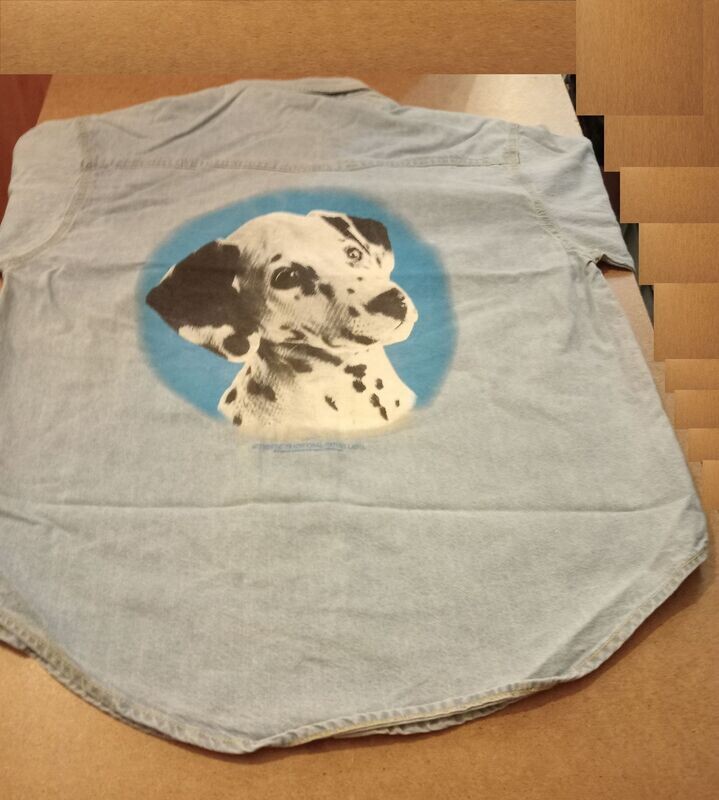 Chemise Jean's Motif : "Dalmatien" de Couleur Bleu Jean's - Taille 54/56