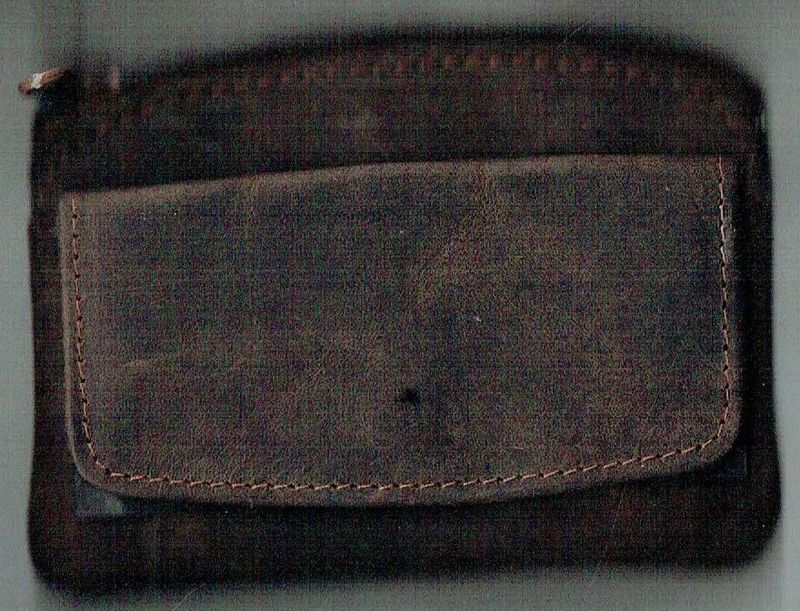Porte-Monnaie 115 "Le Classique à 3 Compartiments" - Cuir Vachette - Marron Vieilli - Ouverture par pression & Zip.