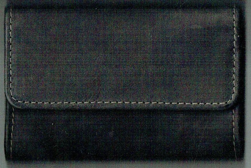 Porte-Monnaie 168 "Avec 2 Volets et 1 Compartiment centré à Zippe" - Cuir Vachette - Camel Vieilli - Ouverture par Pression & Zip.