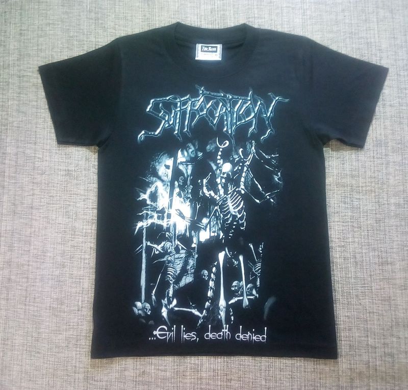 T-Shirt - S - Danse "Death" de Squelettes Faucheurs "Evil Lies, Death Denied"