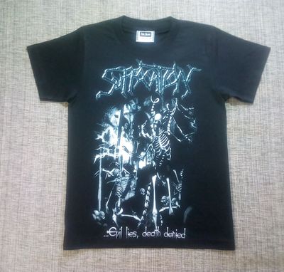 T-Shirt - S - Danse "Death" de Squelettes Faucheurs "Evil Lies, Death Denied"