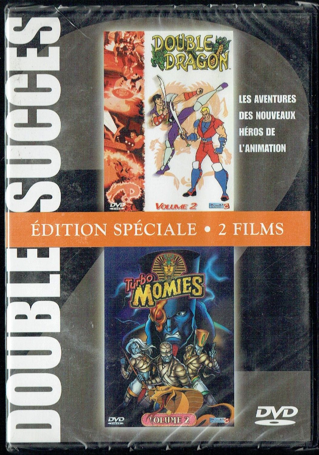 Film d'Animation "Double Succès", Volume 2 avec "Double Dragon" et "Turbo Momies" sur 1 DVD