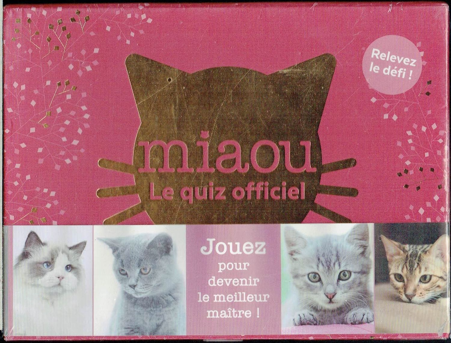 Le Jeu Quiz Officiel "Miaou" Plus de 270 Questions sur  Cinq Catégories; Chat : va bien, pacha, câlin, people et savant, Serez-vous Répondre ? sur l'Univers du Chat...