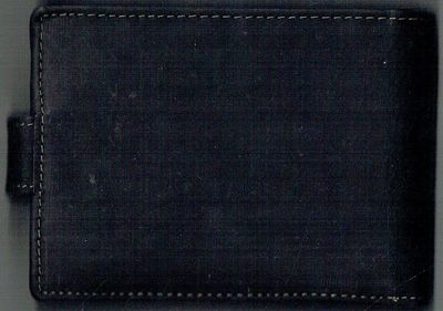Porte-Feuille 156 Imprimé "Camion", De Couleur Noir Vieilli, Cuir de Vachette Système RFID Anti-Transfère CB, Horizontal