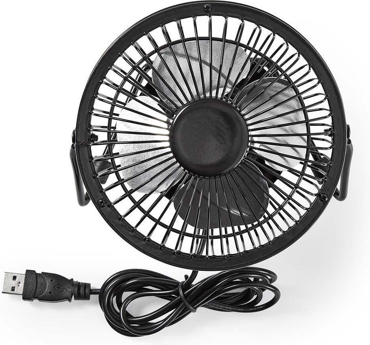 Mini Ventilateur "Noir" de Bureau, Alimenté par un Port USB, avec Interrupteur M/A, Il suffit de le Brancher sur Votre Ordinateur, ainsi la Surface de Travail est au Frais