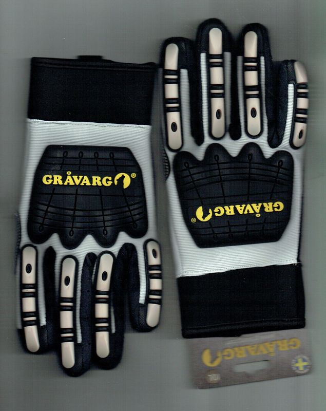 Une Paire de Gants Travail Professionnel Une Paire de Gants Travail Professionnel "JBK-106" Renforcé, Anti-Vibration, de Fabrication de Cuir, Néoprène Rigide et Synthétique pour Couleur, Jaune, Noir, Gris, Orange pour une Taille M=9
