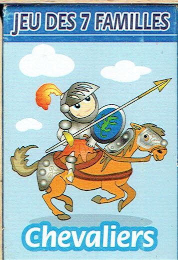 Jeu de Cartes Jeu de Cartes "KIM'PLAY" un Jeux des" 7 familles Chevaliers" avec Coloris Bleu, Convient aux Enfants Comme aux Ados pour une utilisation en Famille où avec ses Amis, de 2 joueurs ou plus.