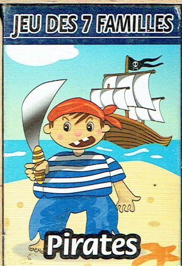 Jeu de Cartes "KIM'PLAY" un Jeux des" 7 familles Pirates" avec Coloris Bleu, Convient aux Enfants Comme aux Ados pour une utilisation en Famille où avec ses Amis, de 2 joueurs ou plus.