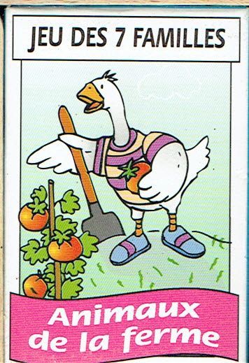 Jeu de Cartes "KIM'PLAY" un Jeux des" 7 familles Animaux de la Ferme" avec Coloris Bleu, Convient aux Enfants Comme aux Ados pour une utilisation en Famille où avec ses Amis, de 2 joueurs ou plus.
