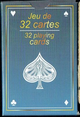 Un Jeu de 32 Cartes "Gedif", pour jouer aux Jeux Traditionnels de Cartes", De Belles Cartes Bleu Royales, pour les Enfants et les Anciens, à vous de Jouer.