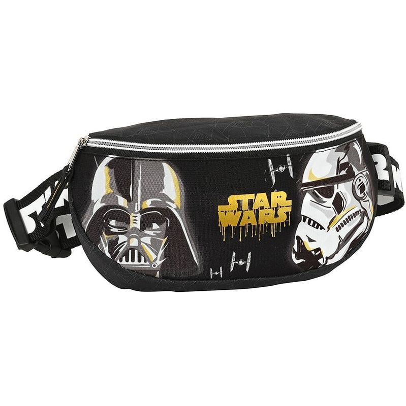 Sac Banane Star Wars, "Portrait Dark Vador",  Officiel Maintien Ceinture avec Logo Star Wars,  1 Compartiment de Couleur Noir/Gris