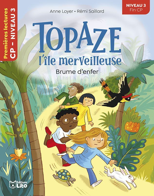 Premières Lectures, "Niveau 3 Fin CP", Série "Topaze l'Île Merveilleuse", Brume d'Enfer, avec une Fiche Pédagogique.