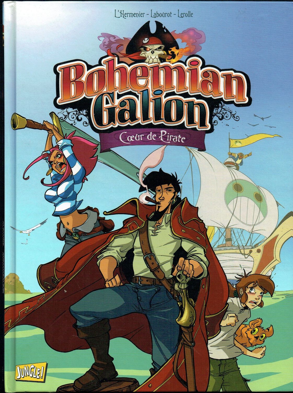 Bandes Dessinées "Bohemiam Galion", Tome 2, La Légende des Pirates vient de Mourir, Son Navires sans Capitaine, à une Condition, les défis DIssak Red...