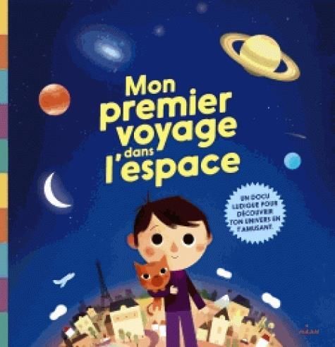 Un Enfant,  "Mon Premier Voyage dans l'Espace", Au Lit, Devant un Ciel de Nuit Étoilé, ses Yeux se Ferment Doucement et là le Rêve...
