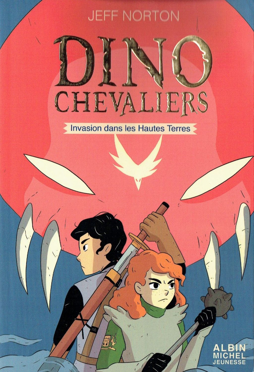 Dino Chevaliers, T2, "Invasion dans les Hautes Terres", Henry, Véritable Dinochevaliers, encore des épreuves, avec Ellie, partent à la poursuite de ses hommes masqués...