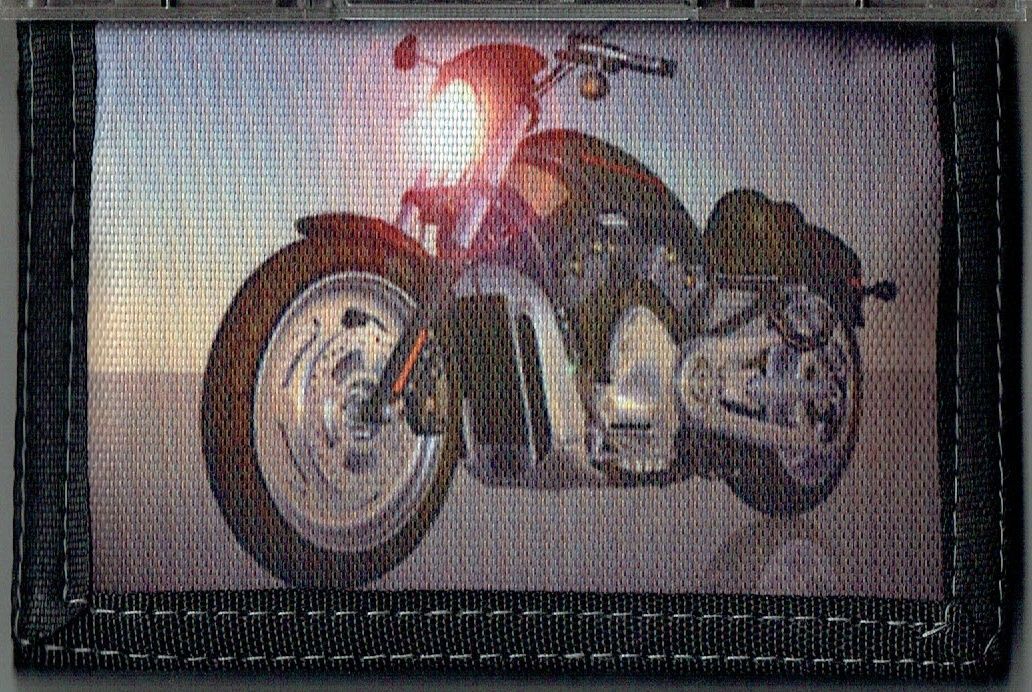 Porte Feuille Tissus - Imprimé "Moto"