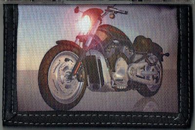 Porte Feuille Tissus - Imprimé "Moto"