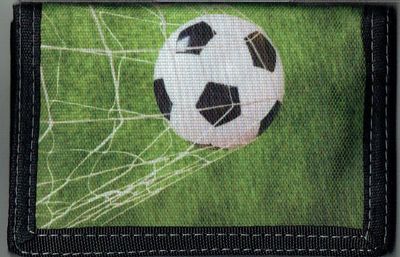 Porte Feuille Tissus - Imprimé "Ballon Foot Vert Noir"