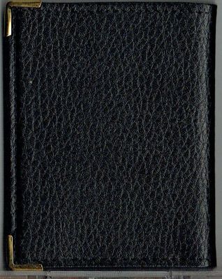 Porte Carte , "20 Emplacements pour Carte", de Visite, de CB..., En Croute de Cuir Noir Vachette, En Petit Format Comme les Cartes, Ouverture Simple.