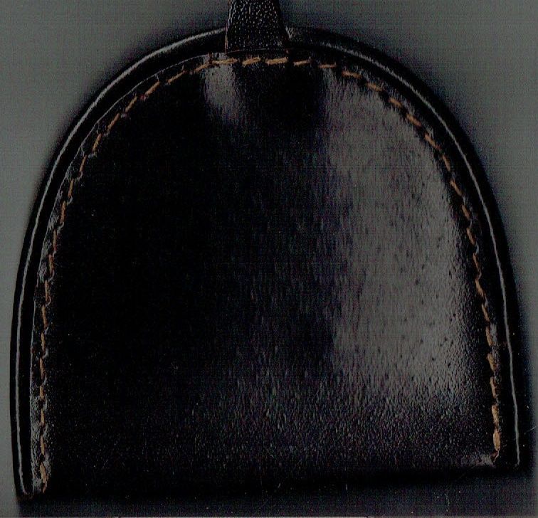 Porte-Monnaie Cuvette en "Style Fer à Cheval", Croûte de Cuir de Couleur  Marron