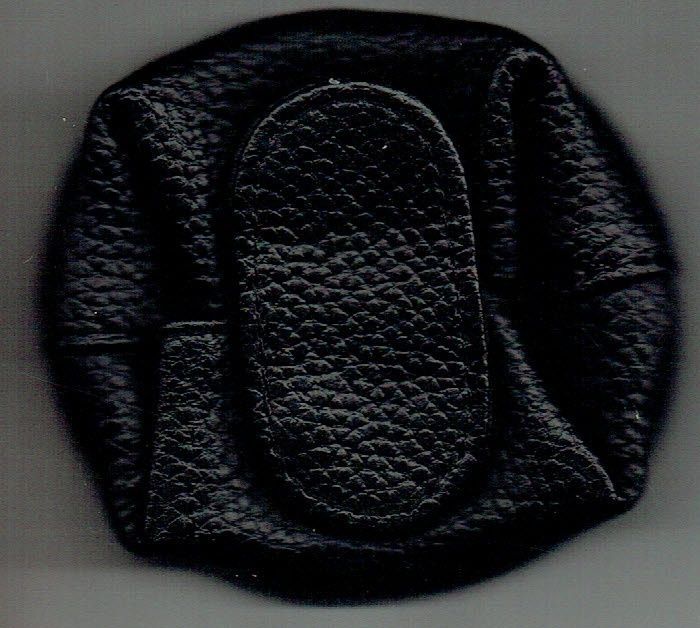 Porte-Monnaie "Rond", Croute de Cuir Vachette, Couleur Noir, le Rond Fourre-Tout, Petit mais Nombreuse Pièces et Billets.